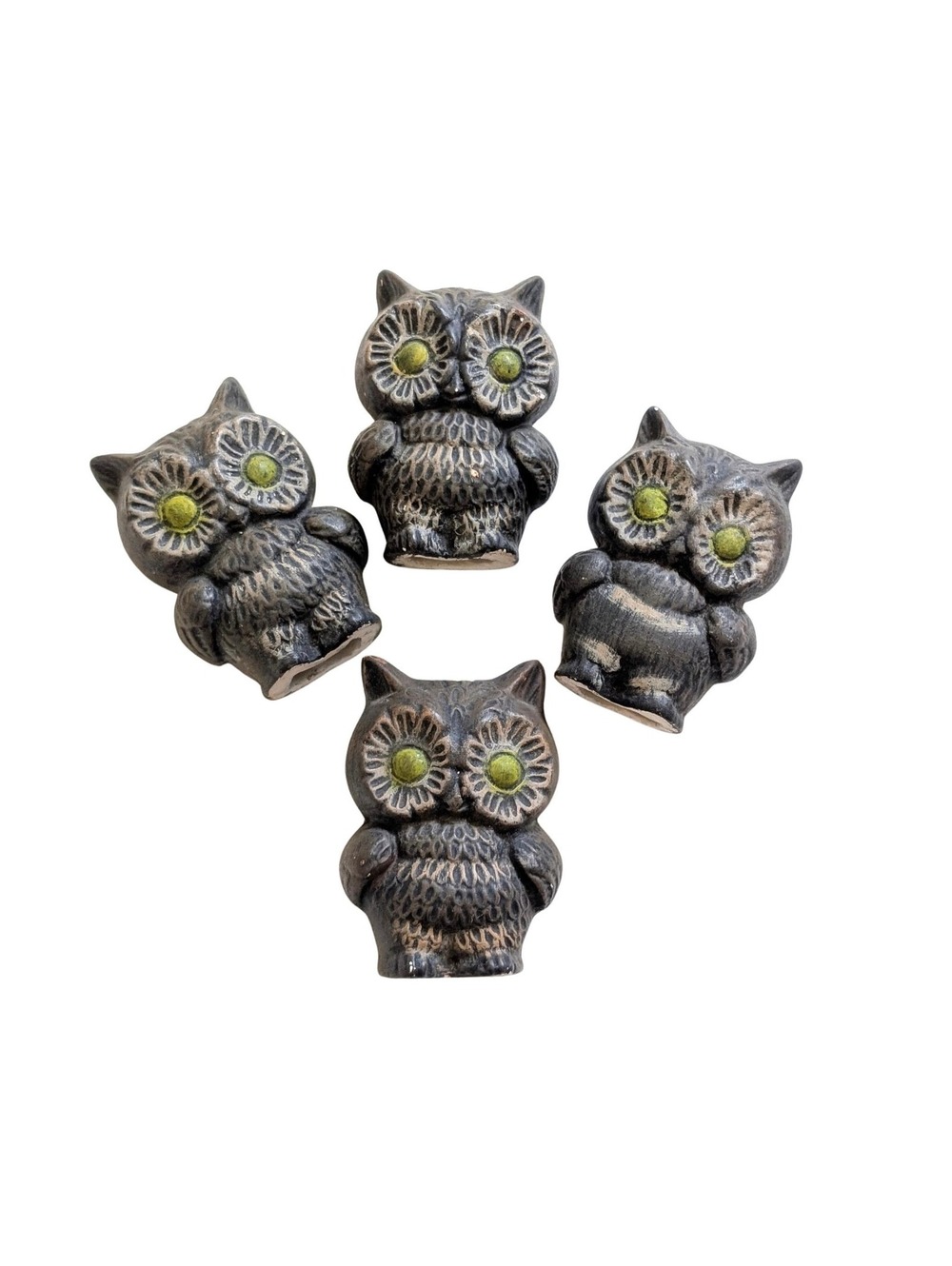 Vintage Ceramic Owl Macrame Beads